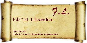 Füzi Lizandra névjegykártya